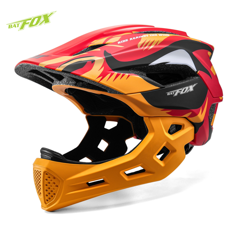 Cycling Protective Gear Kids - BATFOX Çocuklar Tam Yüz bisiklet kaskı