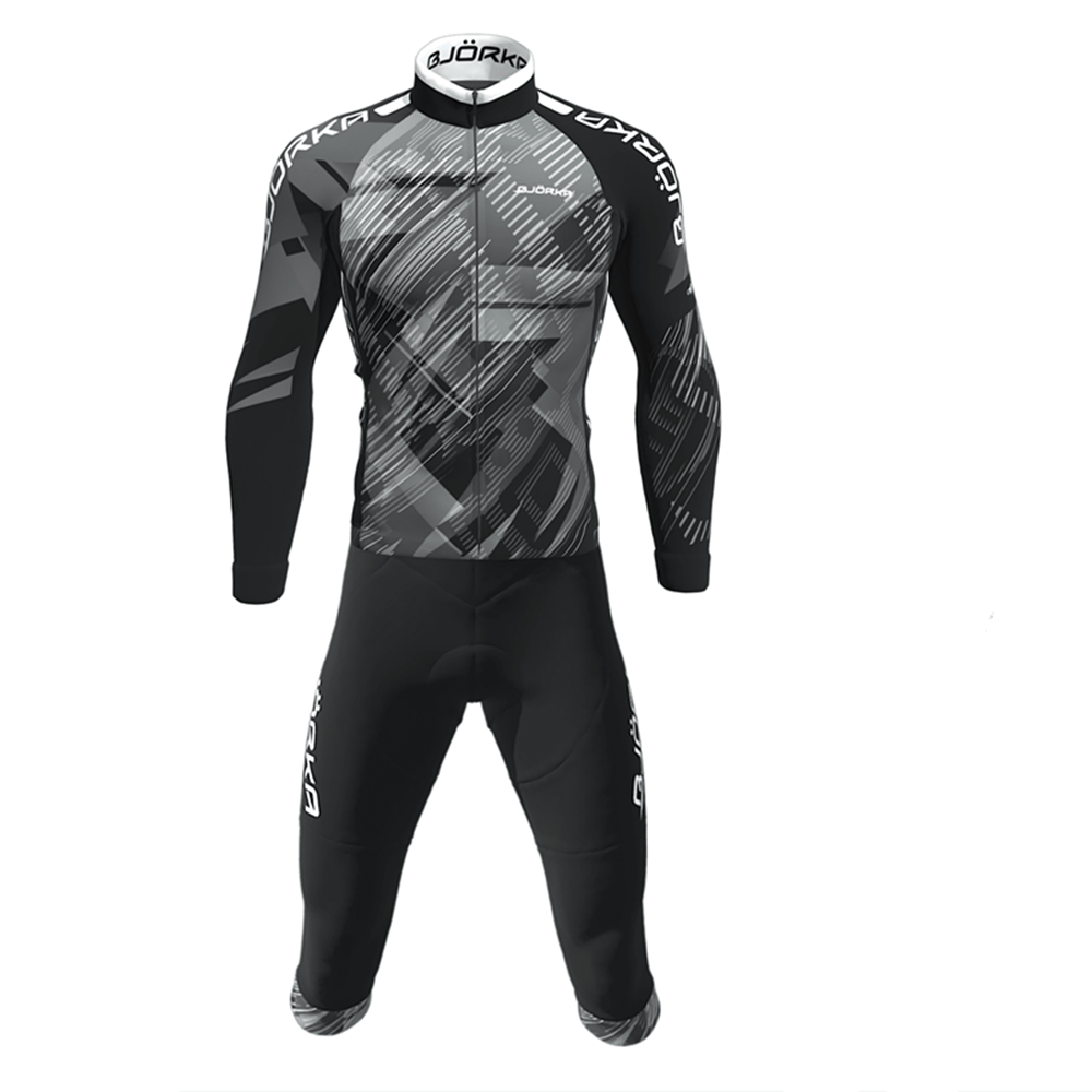 Cycling Bib Shorts - İlkbahar/sonbahar Bjorka bisiklet uzun kollu Jersey