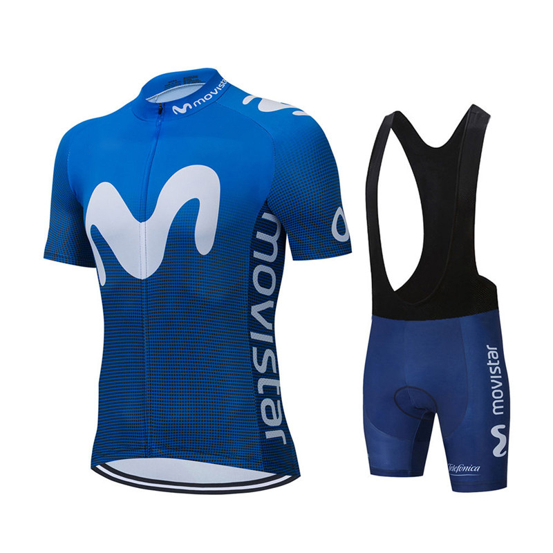 Cycling Bib Shorts - Yeni Yaz Movistar Takımı Bisiklet Forması
