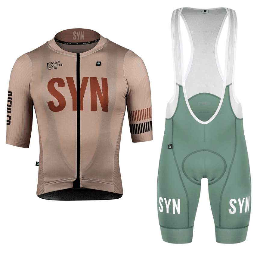 Cycling Bib Shorts - SYN kahverengi bisiklet giyim erkek kısa